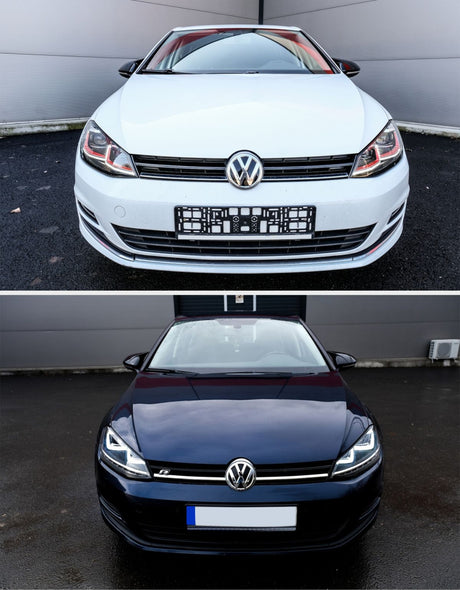 VW Golf 7 2012-2017 Calotte Specchietti Coperture R-Line Nero Lucido