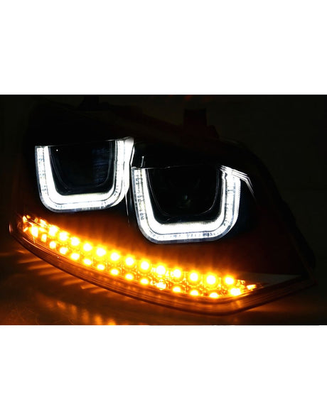 VW Polo 6R 6C 2009-2017 Fari Anteriori Fanali con Luci Diurne LED R-Line