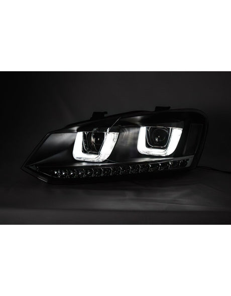 VW Polo 6R 6C 2009-2017 Fari Anteriori Fanali con Luci Diurne LED R-Line