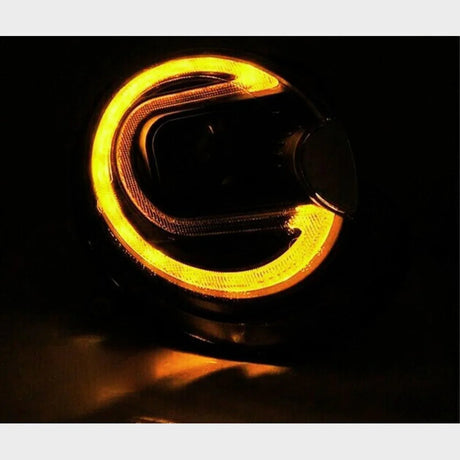 Mini R56 R57 2006-2014 Fari Anteriori LED Light Tube Nero - autorivallo