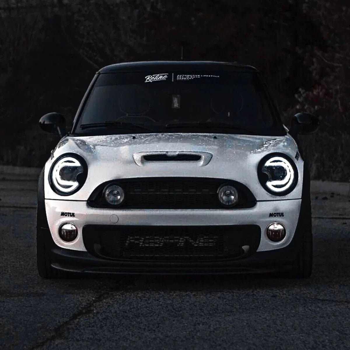 Mini R56 R57 2006-2014 Fari Anteriori LED Light Tube Nero - autorivallo