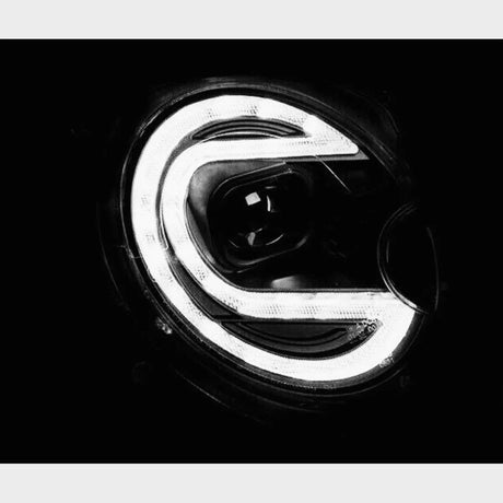 Mini R56 R57 2006-2014 Fari Anteriori LED Light Tube Nero - autorivallo